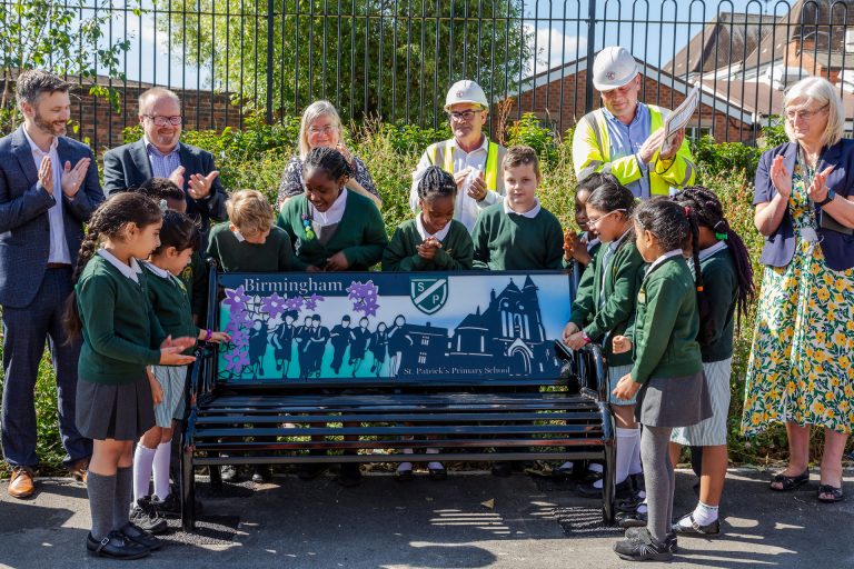 St Patrick's School pupils created a design for local benches