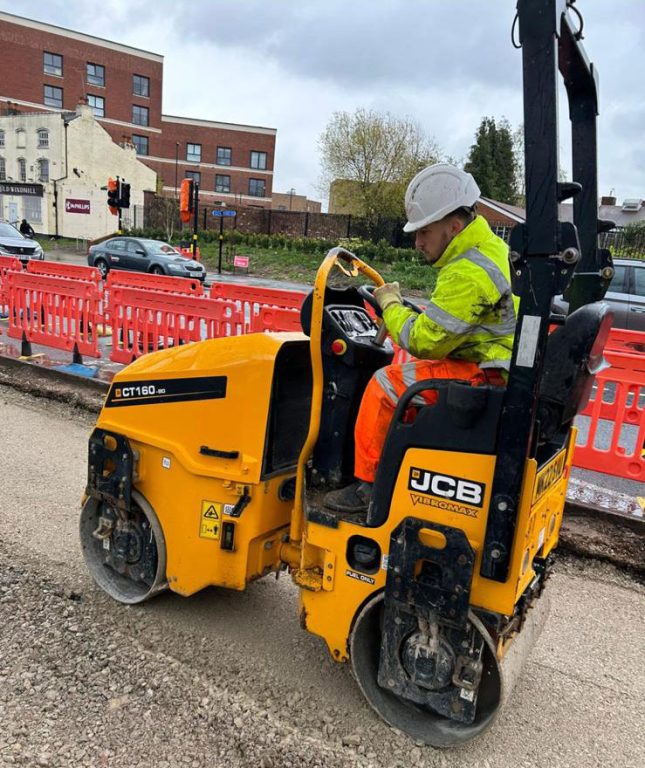 Kai Ginifer on JCB roller