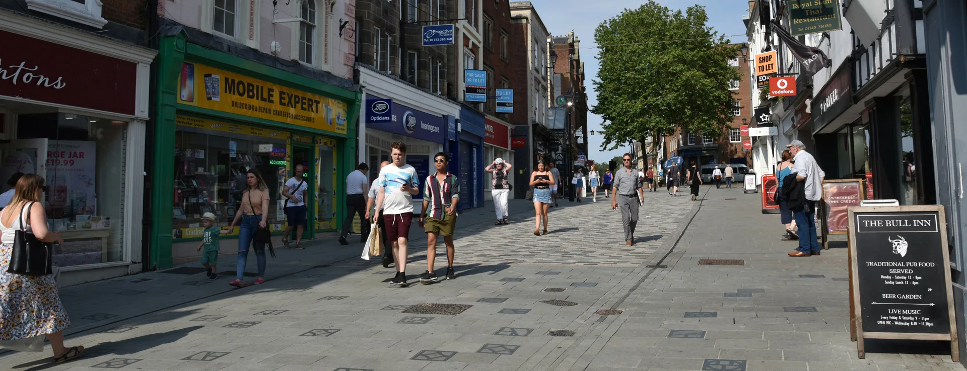 Shrewsbury town centre improvements — construction photo 1